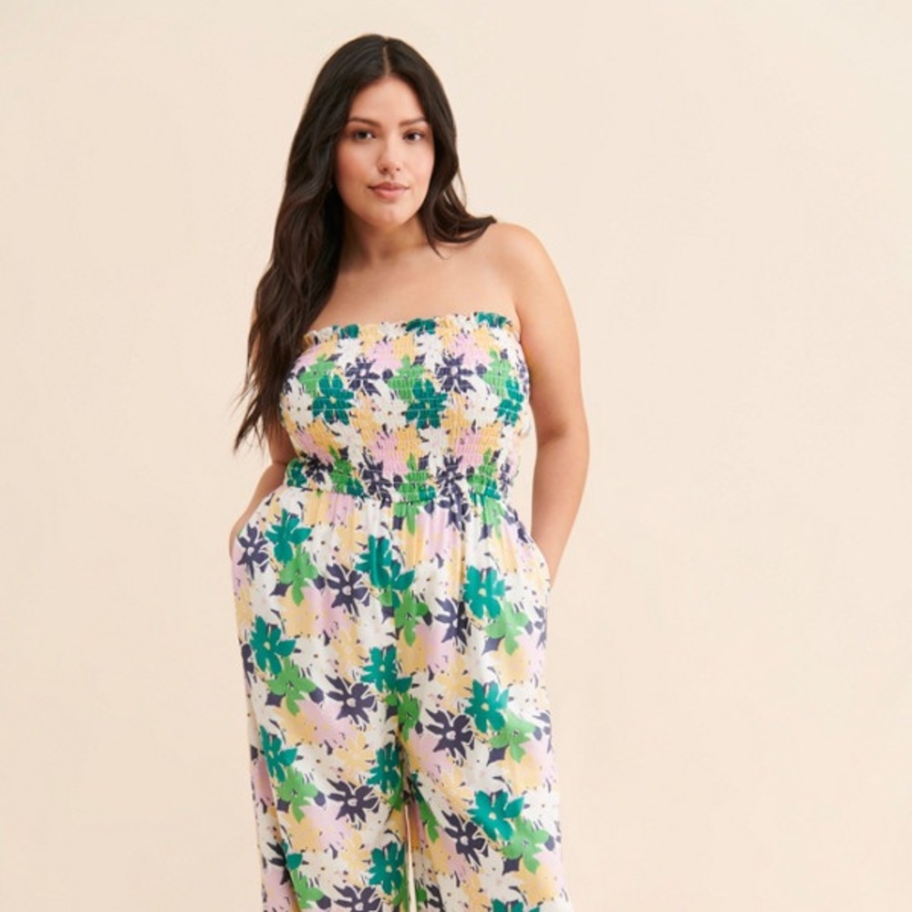 Nuuly stiic floral jumpsuit